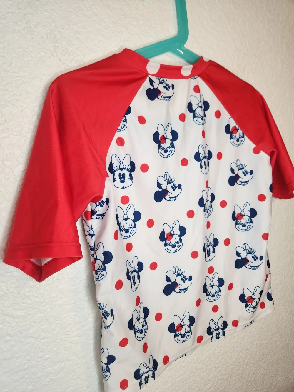 Disney store Minnie Mouse 50+ Swim Top Size Girl's 10 rash guard